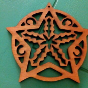 Intra απο ξύλο plywood 3mm-4mm πάχος - Στολίδι Χριστουγεννιάτικου Δέντρου Δίασταση 10x10 cm Intraeaxys-voq0vj72 - Image 1