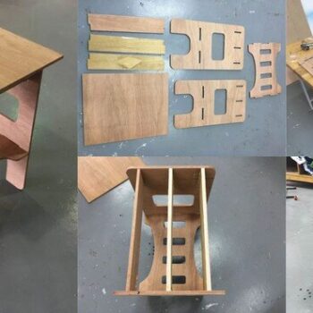 Intra απο ξύλο plywood 3mm-4mm πάχος - Βοηθητικό τραπέζι Δίασταση 30x30 cm Intraeaxys-6o3y8637 - Image 1