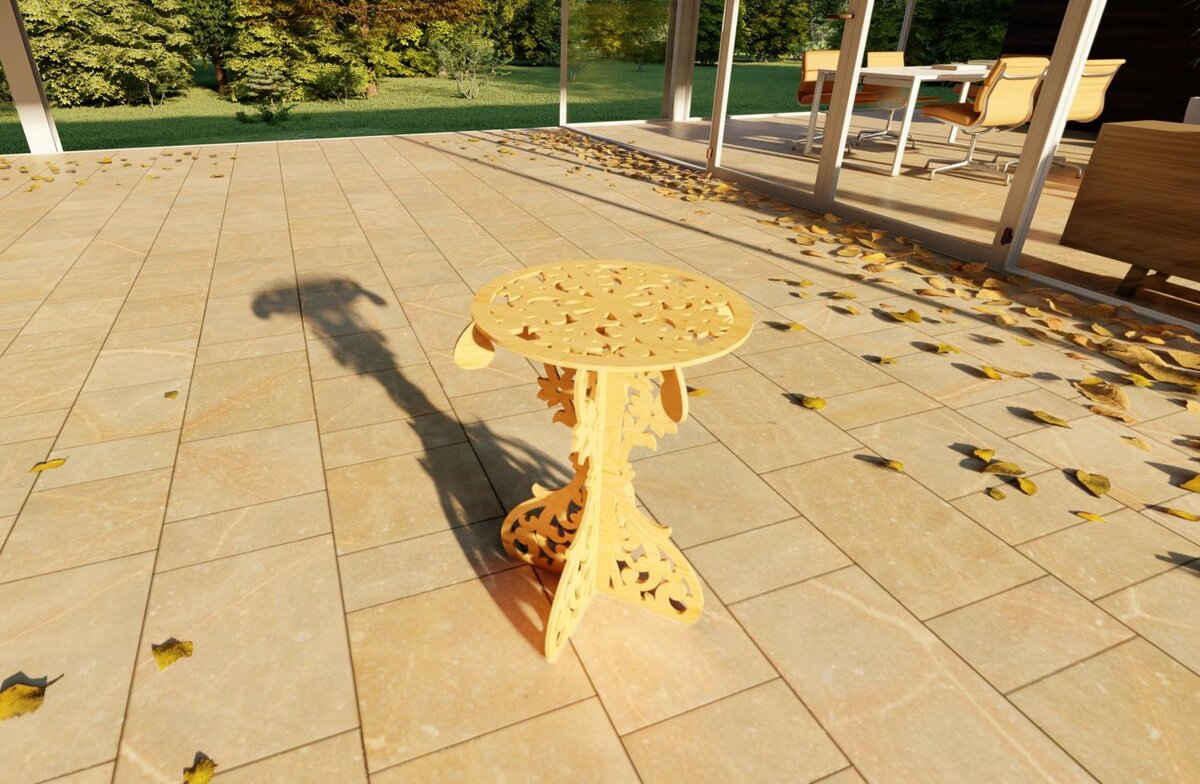 Intra απο ξύλο plywood 3mm-4mm πάχος - Τραπεζάκι σαλονιού Δίασταση 30x30 cm Intraeaxys-p7ymg267