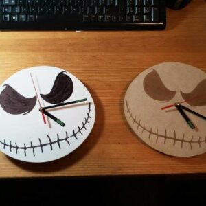 Intra απο ξύλο plywood 3mm-4mm πάχος - Πρόσωπο Jack Skellington Δίασταση 30x30 cm Intraeaxys-zo9y88r7
