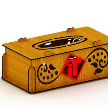 Intra απο ξύλο plywood 3mm-4mm πάχος - Αρχείο PDF προτύπου εξωφύλλου Tissue Box Δίασταση 30x30 cm Intraeaxys-51rrx531 - Image 1