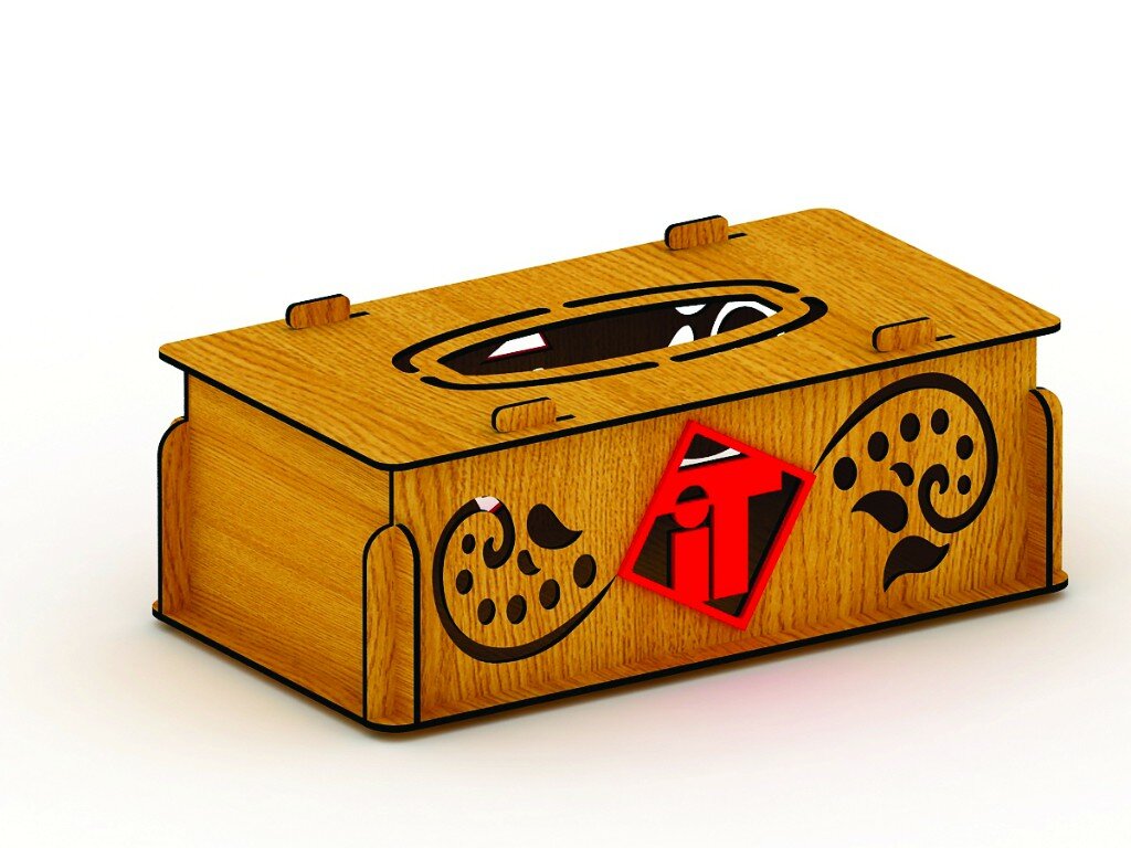 Intra απο ξύλο plywood 3mm-4mm πάχος - Αρχείο PDF προτύπου εξωφύλλου Tissue Box Δίασταση 30x30 cm Intraeaxys-51rrx531