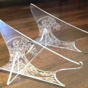 Intra απο ξύλο plywood 3mm-4mm πάχος - Βάση Laptop Hokusai Wave Δίασταση 30x30 cm Intraeaxys-qomm66po