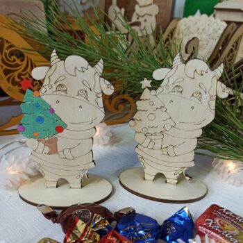 Intra απο ξύλο plywood 3mm-4mm πάχος - Χριστουγεννιάτικη διακόσμηση Πρωτοχρονιάς Δίασταση 30x30 cm Intraeaxys-r7vmjll7 - Image 1