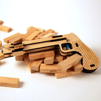 Intra απο ξύλο plywood 3mm-4mm πάχος - Jenga Pistol Plans CNC Δίασταση 30x30 cm Intraeaxys-yonklkor - Image 1