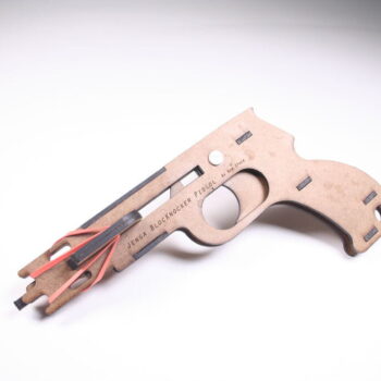 Intra απο ξύλο plywood 3mm-4mm πάχος - Αρχείο PDF Jenga Block Knocker Pistol Δίασταση 30x30 cm Intraeaxys-eo25w3o8 - Image 1