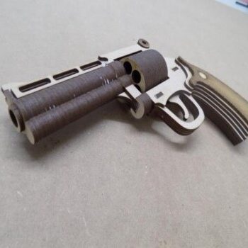 Intra απο ξύλο plywood 3mm-4mm πάχος - Αρχείο PDF Magnum Pistol 4 ιντσών κάννης Δίασταση 30x30 cm Intraeaxys-zo9d6w7k - Image 1