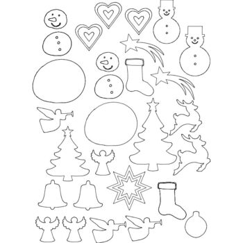 Intra απο ξύλο plywood 3mm-4mm πάχος - Χριστουγεννιάτικα μοτίβα κοπής Δίασταση 30x30 cm Intraeaxys-67wy2lo2 - Image 1