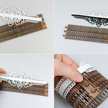 Intra απο ξύλο plywood 3mm-4mm πάχος - Αρχείο PDF Βέρες για χαρτοπετσέτες γάμου Δίασταση 30x30 cm Intraeaxys-078y64no - Image 1