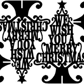 Intra απο ξύλο plywood 3mm-4mm πάχος - Stand Merry Christmas Wish Δίασταση 10x10 cm Intraeaxys-51ry8ro6 - Image 1