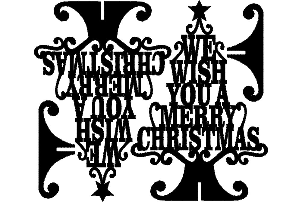 Intra απο ξύλο plywood 3mm-4mm πάχος - Stand Merry Christmas Wish Δίασταση 10x10 cm Intraeaxys-51ry8ro6