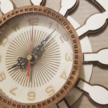 Intra απο ξύλο plywood 3mm-4mm πάχος - Ρολόι τοίχου τιμόνι πλοίων Δίασταση 30x30 cm Intraeaxys-91jdy451 - Image 3