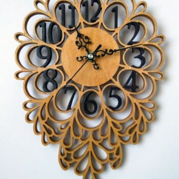 Intra απο ξύλο plywood 3mm-4mm πάχος - Διακοσμητικό ρολόι Δίασταση 30x30 cm Intraeaxys-m1d6l3l7 - Image 1