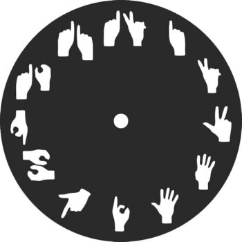 Intra απο ξύλο plywood 3mm-4mm πάχος - Σημάδια χειρός Ρολόι τοίχου Δίασταση 30x30 cm Intraeaxys-zo9yw6y7 - Image 3