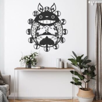 Intra απο ξύλο plywood 3mm-4mm πάχος - Ρολόι τοίχου My Neighbor Totoro Δίασταση 30x30 cm Intraeaxys-078yx6qo - Image 1