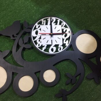 Intra απο ξύλο plywood 3mm-4mm πάχος - Ξύλινο ρολόι τοίχου με κορνίζες Δίασταση 30x30 cm Intraeaxys-zo9ypne7 - Image 1