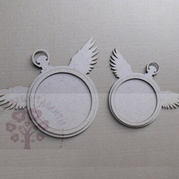 Intra απο ξύλο plywood 3mm-4mm πάχος - Ρολόι τοίχου Wings Δίασταση 30x30 cm Intraeaxys-lopqlg67 - Image 1