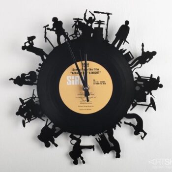 Intra απο ξύλο plywood 3mm-4mm πάχος - Ρολόι δίσκων βινυλίου μουσικών Δίασταση 30x30 cm Intraeaxys-51rr49m1 - Image 1