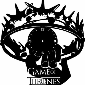 Intra απο ξύλο plywood 3mm-4mm πάχος - Πρότυπο ρολογιού τοίχου Game Of Thrones Δίασταση 30x30 cm Intraeaxys-qomm2pko - Image 1