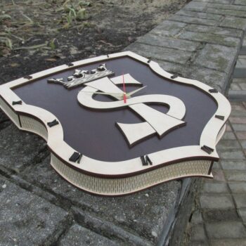 Intra απο ξύλο plywood 3mm-4mm πάχος - Ρολόι σχεδίασης εμβλήματος Δίασταση 30x30 cm Intraeaxys-eo0q3r91 - Image 1