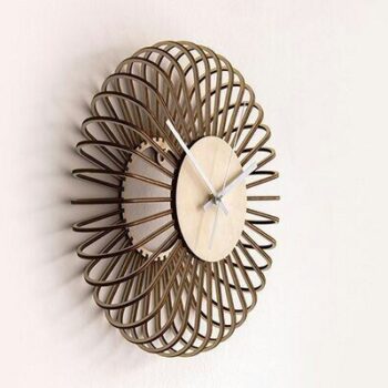 Intra απο ξύλο plywood 3mm-4mm πάχος - Υπερμοντέρνο πρότυπο ρολογιού τοίχου Δίασταση 30x30 cm Intraeaxys-qomm245o - Image 1