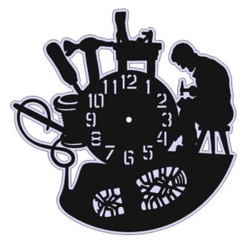 Intra απο ξύλο plywood 3mm-4mm πάχος - Ρολόι δίσκων βινυλίου Δίασταση 30x30 cm Intraeaxys-qomm2r8o - Image 1