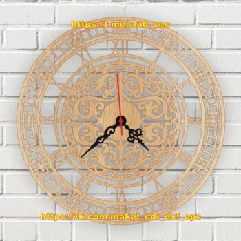 Intra απο ξύλο plywood 3mm-4mm πάχος - Πρότυπο ρολογιού τοίχου διακόσμησης Δίασταση 30x30 cm Intraeaxys-p7ymgjp7 - Image 1