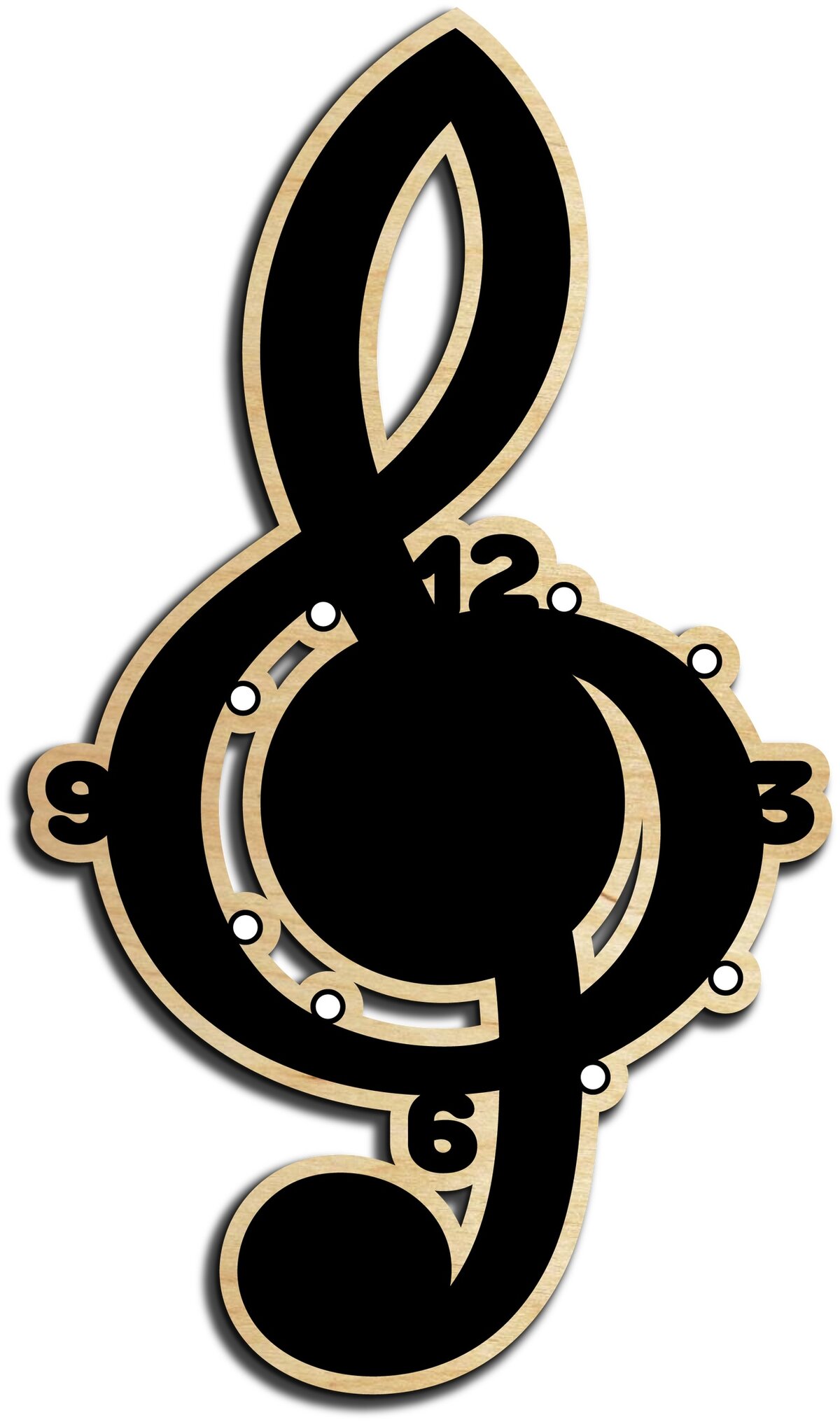 Intra απο ξύλο plywood 3mm-4mm πάχος - Σύγχρονα πρότυπα ρολογιών τοίχου Δίασταση 30x30 cm Intraeaxys-voq2my6o