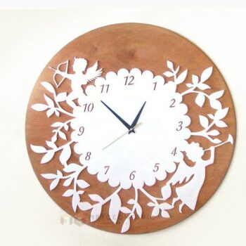 Intra απο ξύλο plywood 3mm-4mm πάχος - Ρολόι τοίχου διακόσμησης Δίασταση 30x30 cm Intraeaxys-joed6vd1 - Image 1