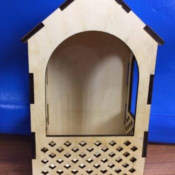 Intra απο ξύλο plywood 3mm-4mm πάχος - Πρότυπο CNC σπιτιών τσαγιού Δίασταση 30x30 cm Intraeaxys-078ypqjo - Image 1