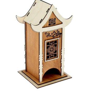 Intra απο ξύλο plywood 3mm-4mm πάχος - Κουτί θήκης τσαγιού Tea House Δίασταση 40x50 cm Intraeaxys-e1gkwv8o - Image 1