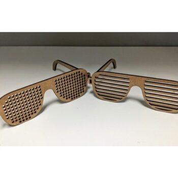 Intra απο ξύλο plywood 3mm-4mm πάχος - Αρχείο PDF προτύπου γυαλιών Δίασταση 30x30 cm Intraeaxys-078ypxjo - Image 1