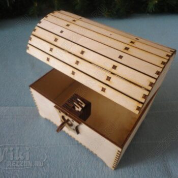 Intra απο ξύλο plywood 3mm-4mm πάχος - Κουτί κοσμημάτων με μπρελόκ Δίασταση 5x5 cm Intraeaxys-yonkpyor - Image 1