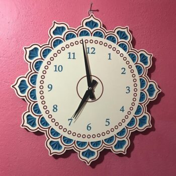 Intra απο ξύλο plywood 3mm-4mm πάχος - Saat Model 1 Δίασταση 30x30 cm Intraeaxys-d1lrry1m - Image 1