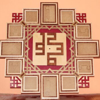 Intra απο ξύλο plywood 3mm-4mm πάχος - Ρολόι με κορνίζα Δίασταση 30x30 cm Intraeaxys-51rl0316 - Image 1