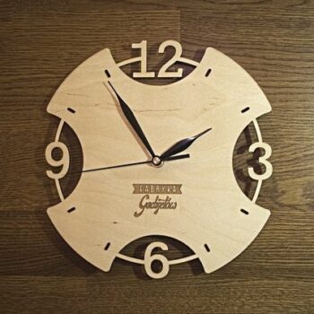 Intra απο ξύλο plywood 3mm-4mm πάχος - ρολόι Δίασταση 30x30 cm Intraeaxys-eo29yl78 - Image 1