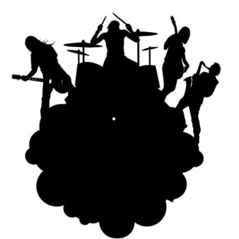 Intra απο ξύλο plywood 3mm-4mm πάχος - Ρολόγια βινυλίου. Μουσικό θέμα. Για κοπή με λέιζερ Δίασταση 30x30 cm Intraeaxys-6o3gy37n - Image 1