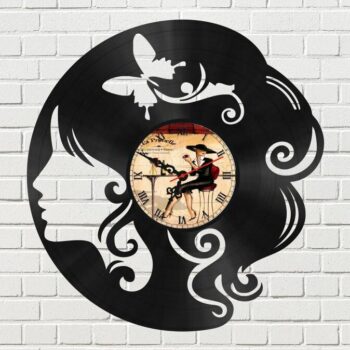 Intra απο ξύλο plywood 3mm-4mm πάχος - Ρολόι βινυλίου The Head of a Girl Δίασταση 30x30 cm Intraeaxys-6o35rq1n - Image 1