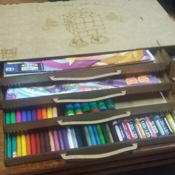 Intra απο ξύλο plywood 3mm-4mm πάχος - Ξύλινο μολυβοκούτι Δίασταση 30x30 cm Intraeaxys-ro6nrn1x - Image 1