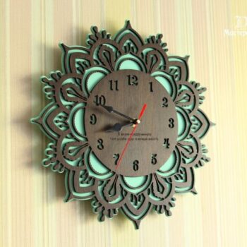 Intra απο ξύλο plywood 3mm-4mm πάχος - Ρολόι τοίχου Δίασταση 30x30 cm Intraeaxys-m1d95e7k - Image 1