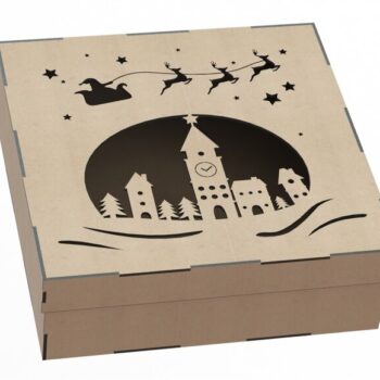 Intra απο ξύλο plywood 3mm-4mm πάχος - Κουτί από κόντρα πλακέ με σχέδιο κομμένο με λέιζερ Δίασταση 30x30 cm Intraeaxys-eo0yj97g - Image 1