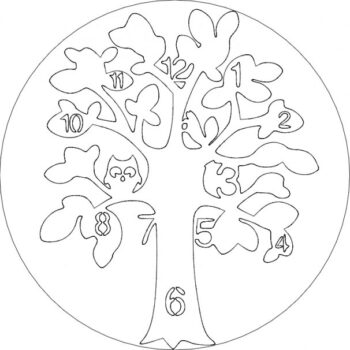 Intra απο ξύλο plywood 3mm-4mm πάχος - ρολόι άλμπερο Δίασταση 30x30 cm Intraeaxys-ro6m267x - Image 1