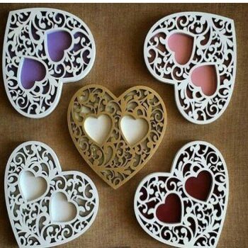 Intra απο ξύλο plywood 3mm-4mm πάχος - Κουτί καρδιάς Δίασταση 30x30 cm Intraeaxys-6o3g037n - Image 1