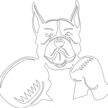 Intra απο ξύλο plywood 3mm-4mm πάχος - Μπόξερ Πυγμαχία Δίασταση 30x30 cm Intraeaxys-eo220lo8 - Image 1