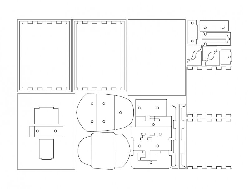Intra απο ξύλο plywood 3mm-4mm πάχος - Απλό κουτί ασπίδας Δίασταση 30x30 cm Intraeaxys-qomwpk73
