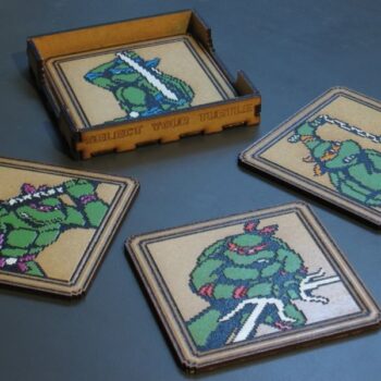 Intra απο ξύλο plywood 3mm-4mm πάχος - Σετ σουβέρ TMNT2 Δίασταση 30x30 cm Intraeaxys-0788yv47 - Image 6