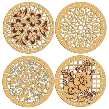 Intra απο ξύλο plywood 3mm-4mm πάχος - Ξύλινα Στρογγυλά σουβέρ Δίασταση 30x30 cm Intraeaxys-qomml2ro - Image 1