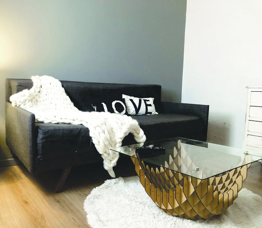 Intra απο ξύλο plywood 3mm-4mm πάχος - Τραπεζάκι Βάφλα MDF Μοντέρνα Έπιπλα 5,5mm Δίασταση 30x30 cm Intraeaxys-d1lvkggo