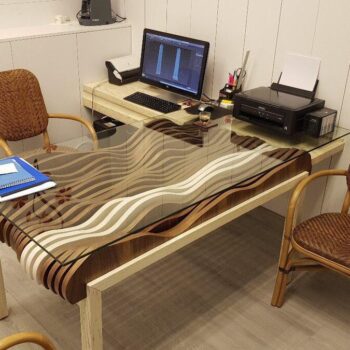 Intra απο ξύλο plywood 3mm-4mm πάχος - Πρότυπο πίνακα γυαλιού κυμάτων Δίασταση 30x30 cm Intraeaxys-67wldm81 - Image 1