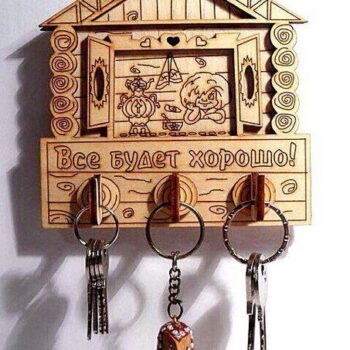 Intra απο ξύλο plywood 3mm-4mm πάχος - Κλειδοθήκη τοίχου 4mm Δίασταση 30x30 cm Intraeaxys-eo236q78 - Image 1